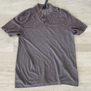 Men’s Henley in dark purple